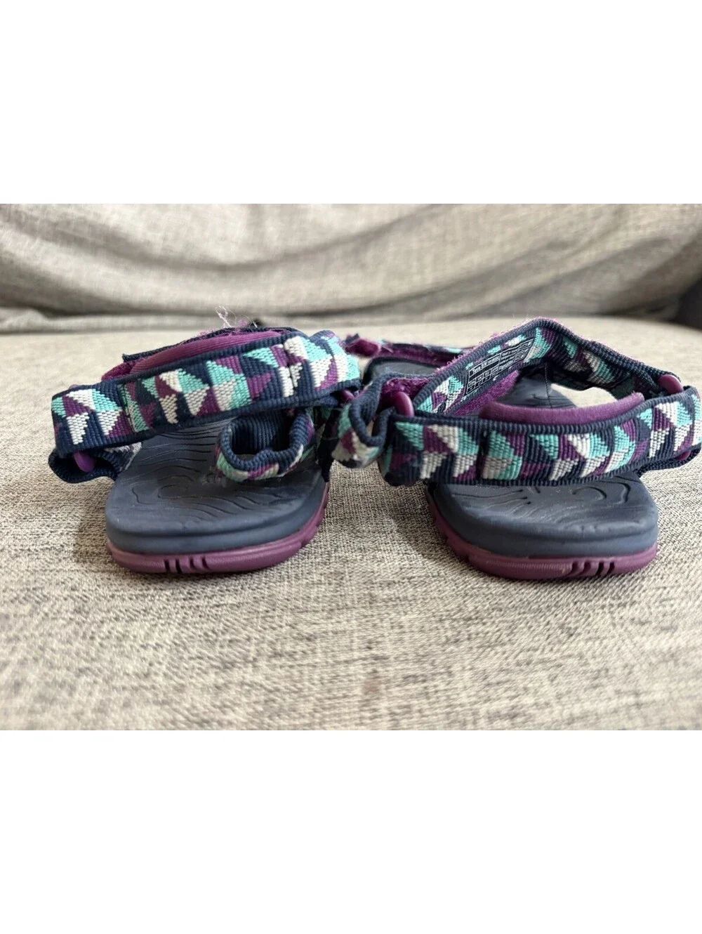 Teva Original Universal Kids Sandals Size 13 Purple Teal Tribal Print